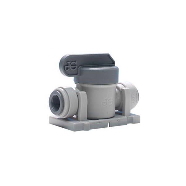 John Guest Llave de paso 3/8" con leva corta (Acetal) con base fijación John Guest Llave de paso 3/8" con leva corta (Acetal) con base fijación