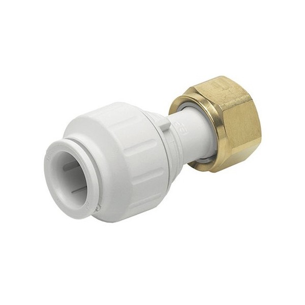 John Guest Adaptador hembra tuerca loca asiento plano